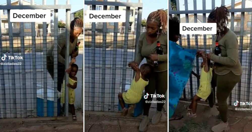 Video Shows Woman Trying to Go Party for December but Toddler Won't Let Her, Netizens Share Funny Advice Video Shows Woman Trying to Go Party for December but Toddler Won't Let Her, Netizens Share Funny Advice