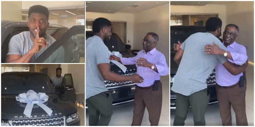 Man Moves Dad to Tears as he Surprises Him with Range Rover Car Gift on His 70th Birthday, Video Causes Stir
