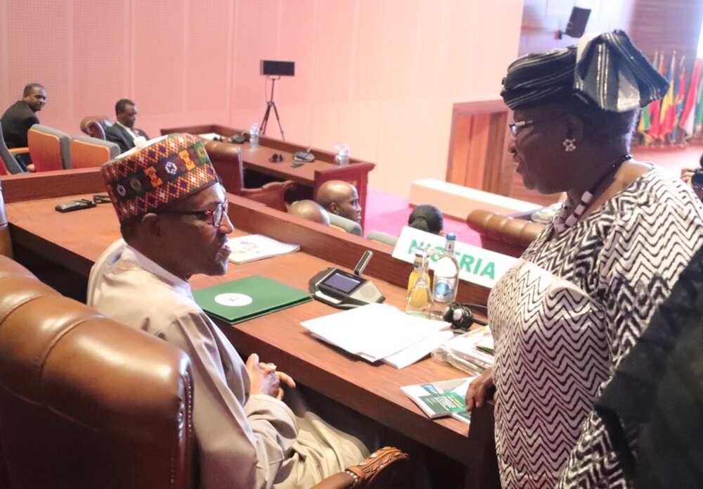 Okonjo-Iweala, President Buhari meet in Aso Rock