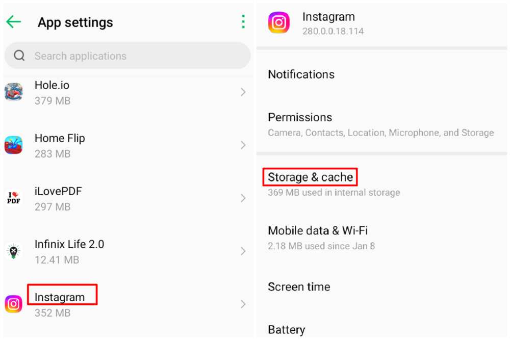 clearing Instagram cache clear clearing Instagram cache clear