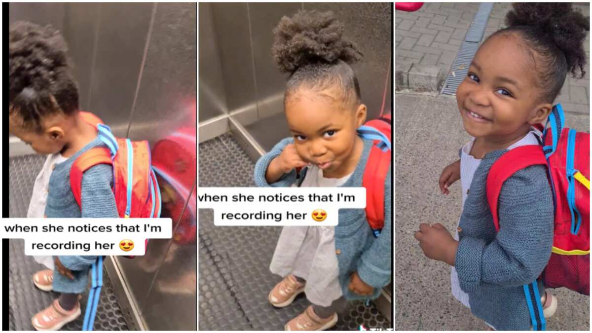 Watch the moment this kid changed character when she saw her mum recording