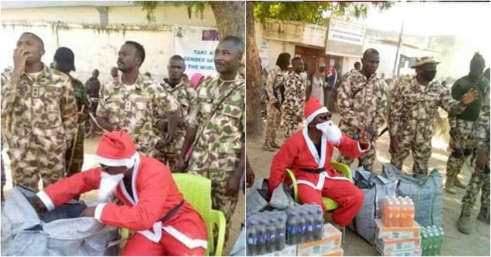Nigerian soldiers Christmas Day