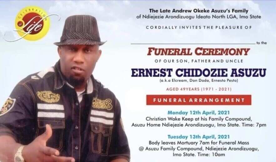 Veteran Actor Ernest Asuzu to be Buried on April 13 as Family Makes Announcement