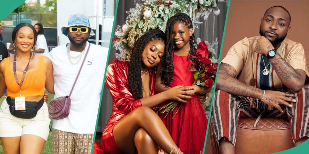 Davido and his cousin Folashade, Sophia Momodu and her daughter Imade, Davido