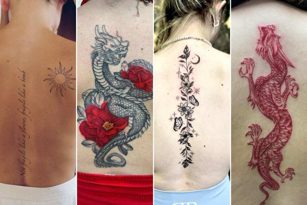 unique spine tattoos