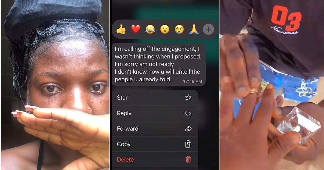 See messages Nigerian lady received from her fiancé who ended their relationship