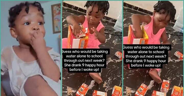 Little girl consumes 9 packs of Happy hour while mum slept