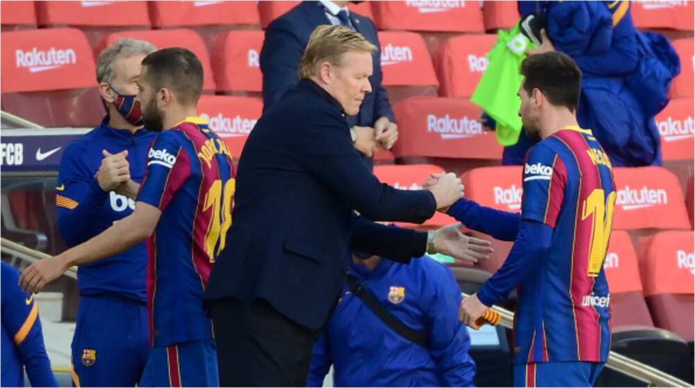 Koeman sends important message to Messi after Barcelona crash out of Champions League