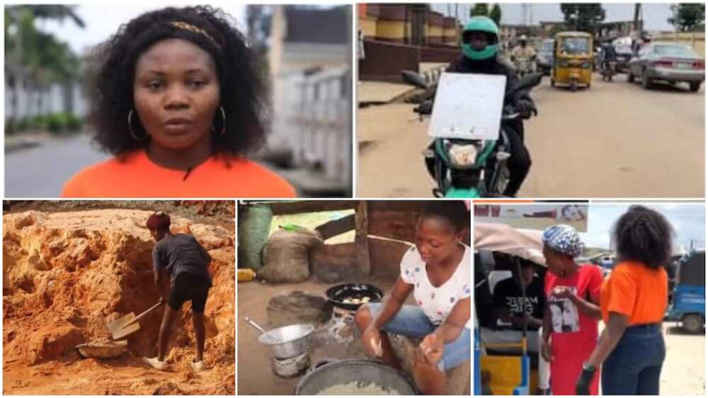 5 young Nigerian ladies who are hustling on the street to make money