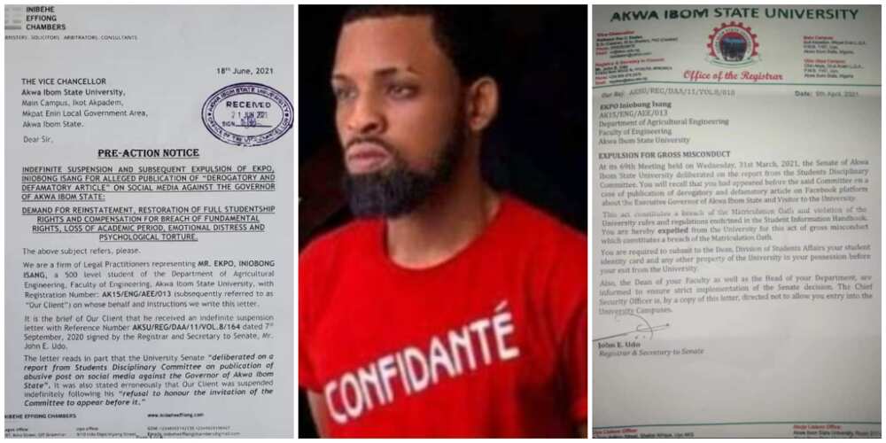 Nigerian student takes university to court for expelling him for social media post against governor Nigerian student takes university to court for expelling him for social media post against governor