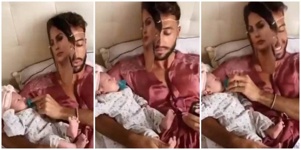 Man Wears Mask of Wife's Face to Make Baby Eat, Video Goes Viral, Social Media Reacts