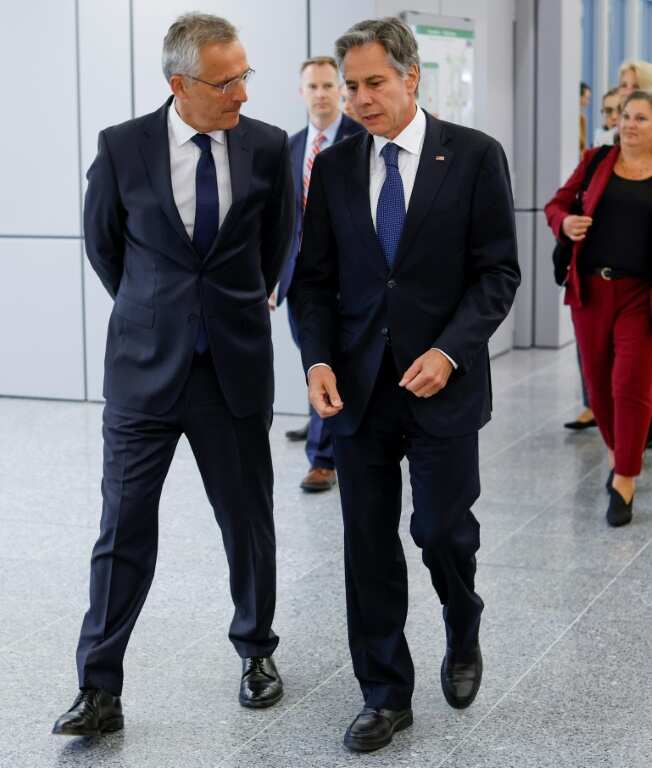 Blinken was in Brussels for talks with NATO Secretary General Jens Stoltenberg