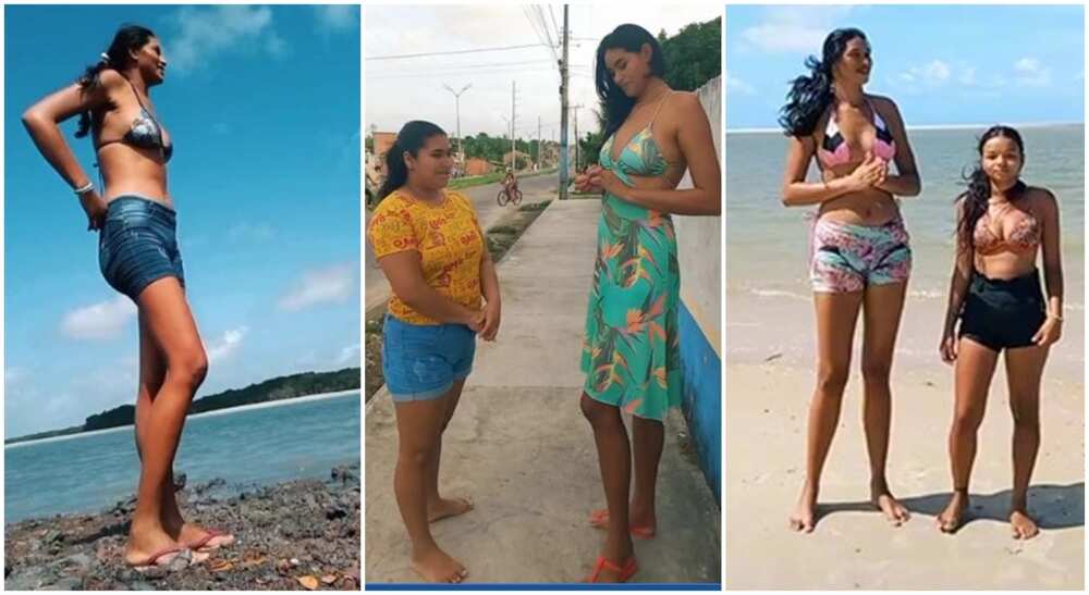 She is Unique: People Struggle to Snap Photos with Very Tall Lady, Video  of Her Impressive Height Goes Viral 