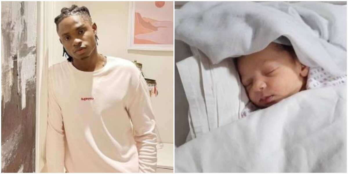 Rapper Lil Kesh joins baby daddy gang as he becomes first time father, shares cute photo