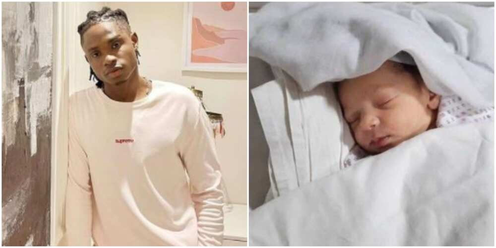 Baby Daddy Gang: Nigerian Rapper Lil Kesh Reportedly Becomes First Time Father, Shares Cute Photo of New Born