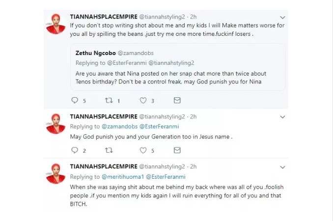 Toyin Lawani berates Nina, threatens to spill the beans on her
