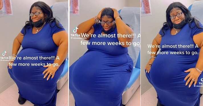 Plus-sized woman shows off baby bump