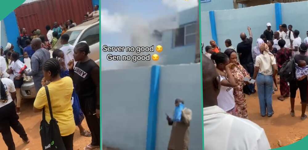 Video shows moment JAMB exam centre's generator caught fire
