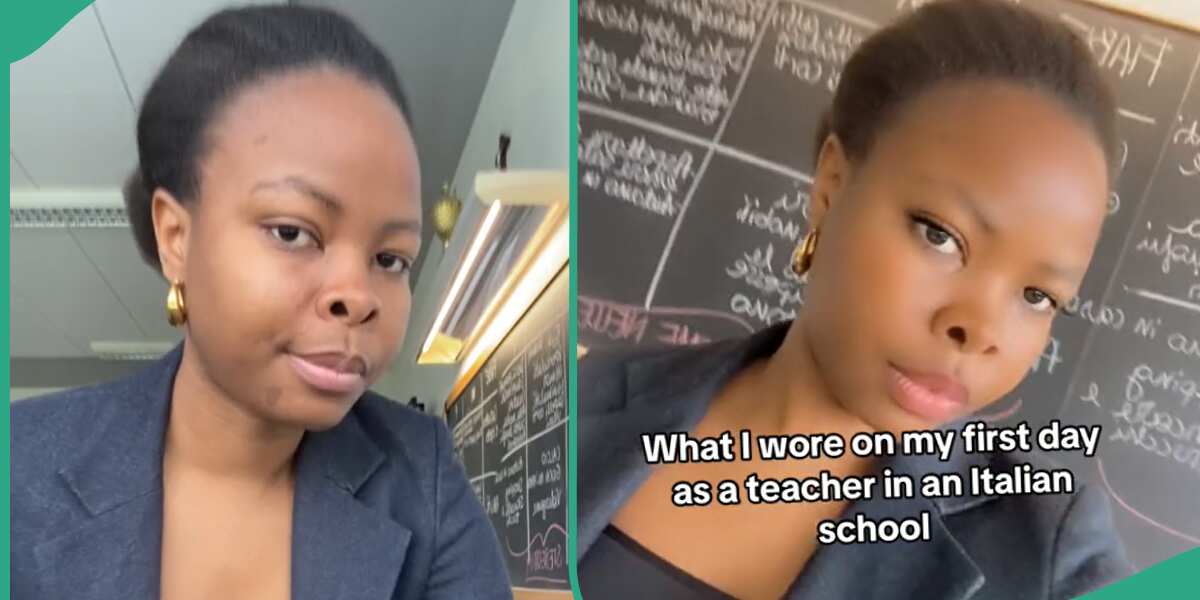 Video: This Nigerian lady is a teacher in Italy, see what she wore to work