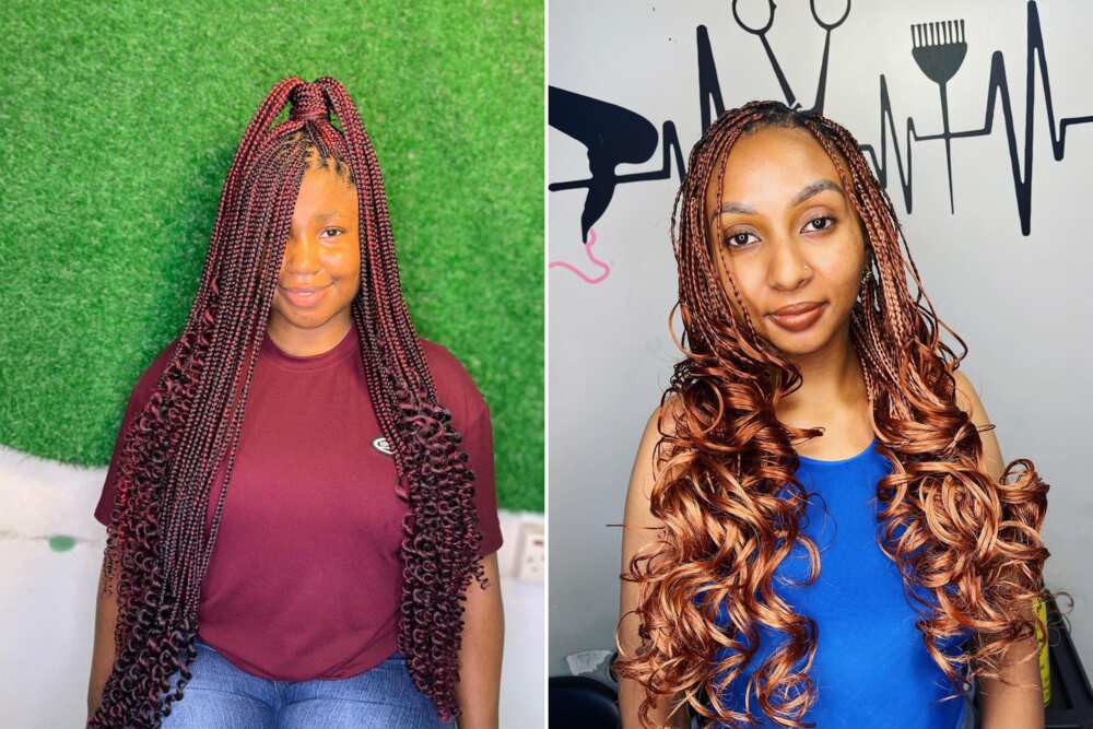 Small Knotless Braids w/ Curly Ends