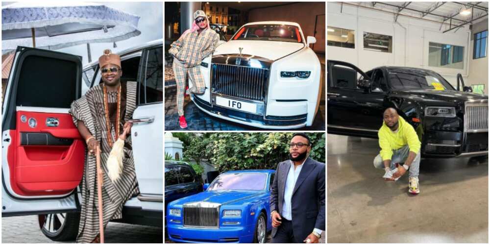 Davido, Femi Otedola and 6 Other Nigerian Celebrities Who Own a Rolls Royce