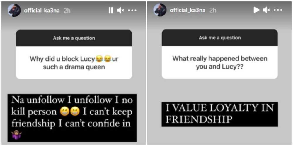 BBNaija drama: Ka3na opens up on why she fell out with former friend Lucy