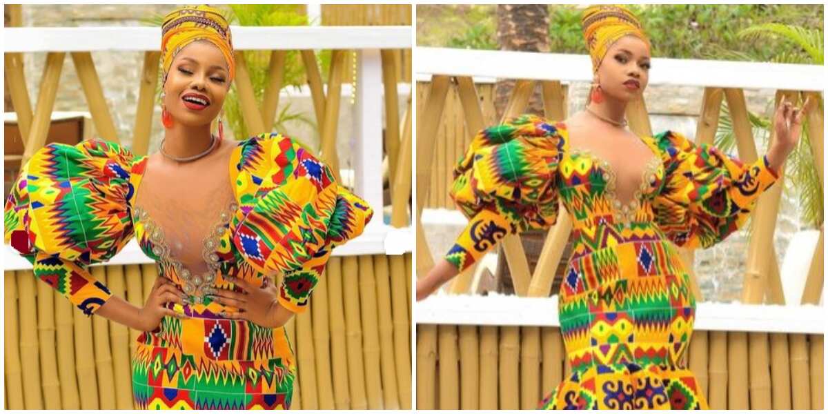 Reality star Tacha celebrates Ghana's Independence Day in gorgeous Kente dress