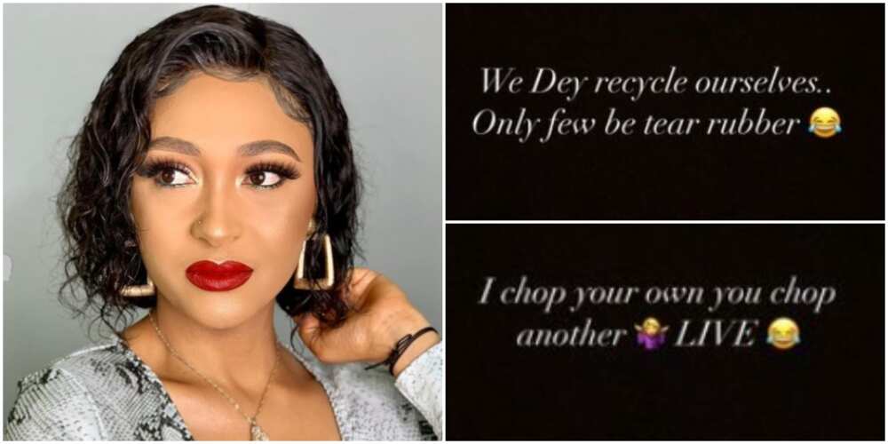 We Dey Recycle Ourselves - Rosy Meurer Says after Tonto Dikeh's Post about Ex-Partners