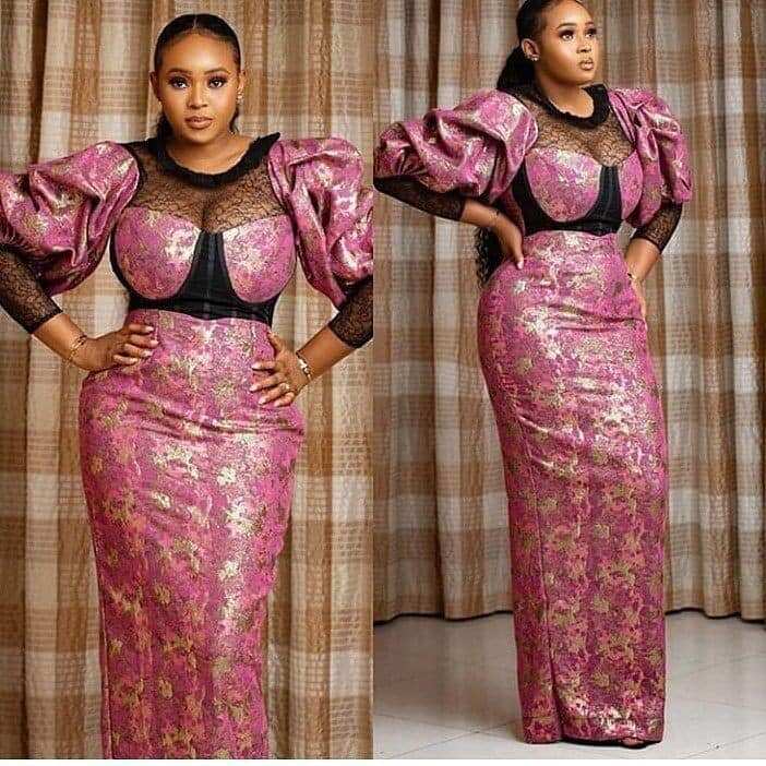 Nigerian lace styles 2024 skirt and blouse