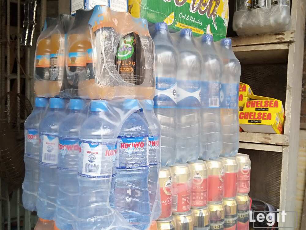 This week at the market, there was increment in the cost price of table water and drinks. Photo credit: Esther Odili