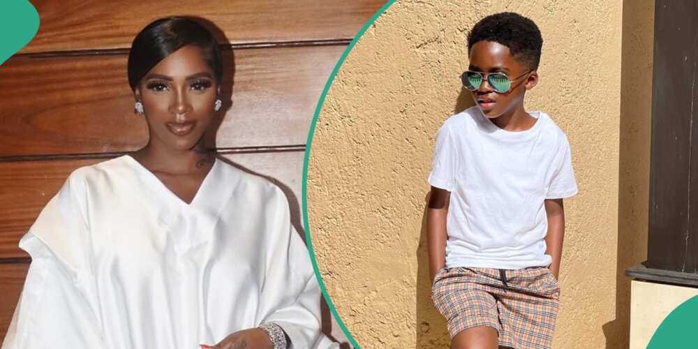 Tiwa Savage's chat with son.
