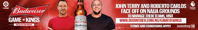 John Terry, Roberto Carlos to Storm Lagos for Budweiser Game of Kings Match