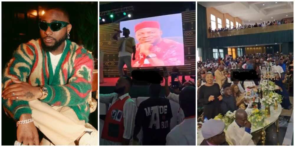 Singer Davido performs at Governor Otti's inauguration