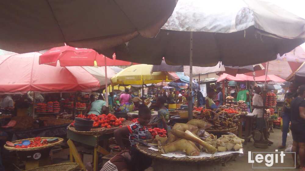 Perishable goods on display in popular Lagos market, Lagos. Photo credit: Esther Odili