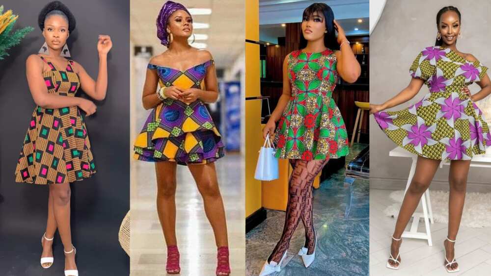 Short Ankara flare gowns Short Ankara flare gowns