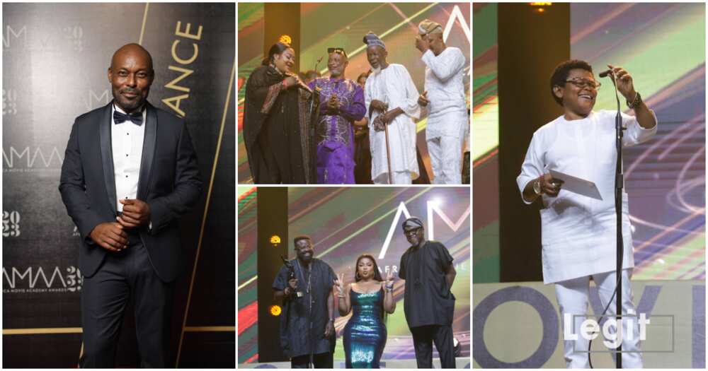 Osita Iheme, Kunle Afolayan, Bimbo Ademoye, Jimmy Jean-Louis, Foluke Daramola at the AMAA awards Osita Iheme, Kunle Afolayan, Bimbo Ademoye, Jimmy Jean-Louis, Foluke Daramola at the AMAA awards