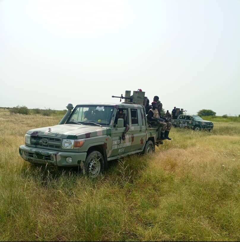Troops' patrol van in Borno