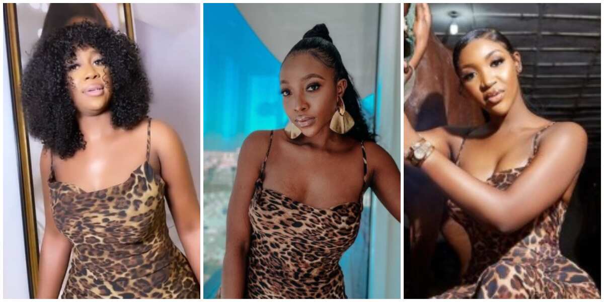 Celebrity fashion moments: 3 Nigerian celebrities rock leopard print slip dress in style