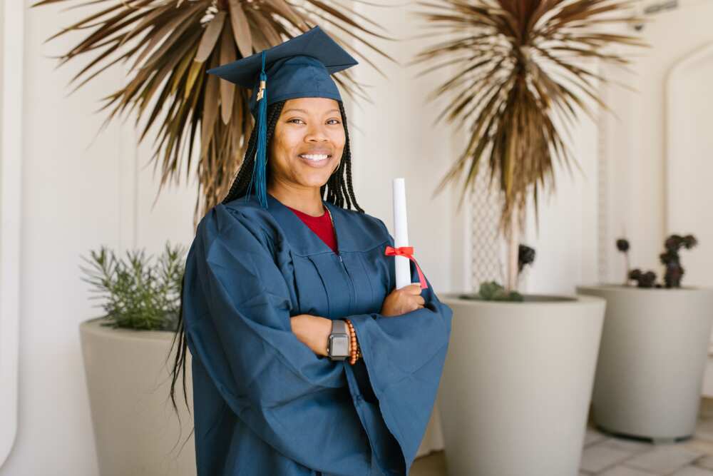 A young lady graduating from the best law university in nigeria A young lady graduating from the best law university in nigeria