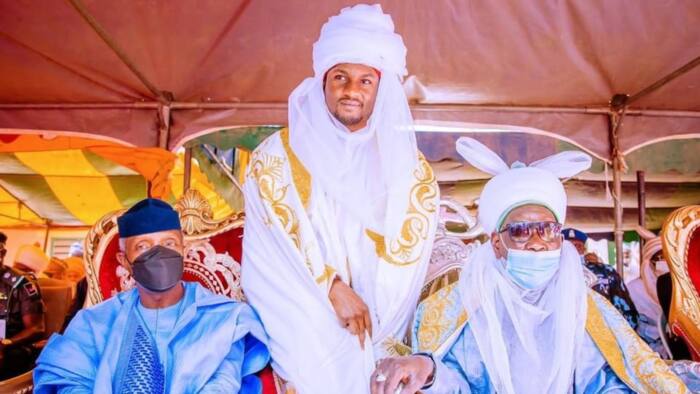 Yusuf Buhari: Lovely photos as Emir of Daura turbans PMB's son to be district head