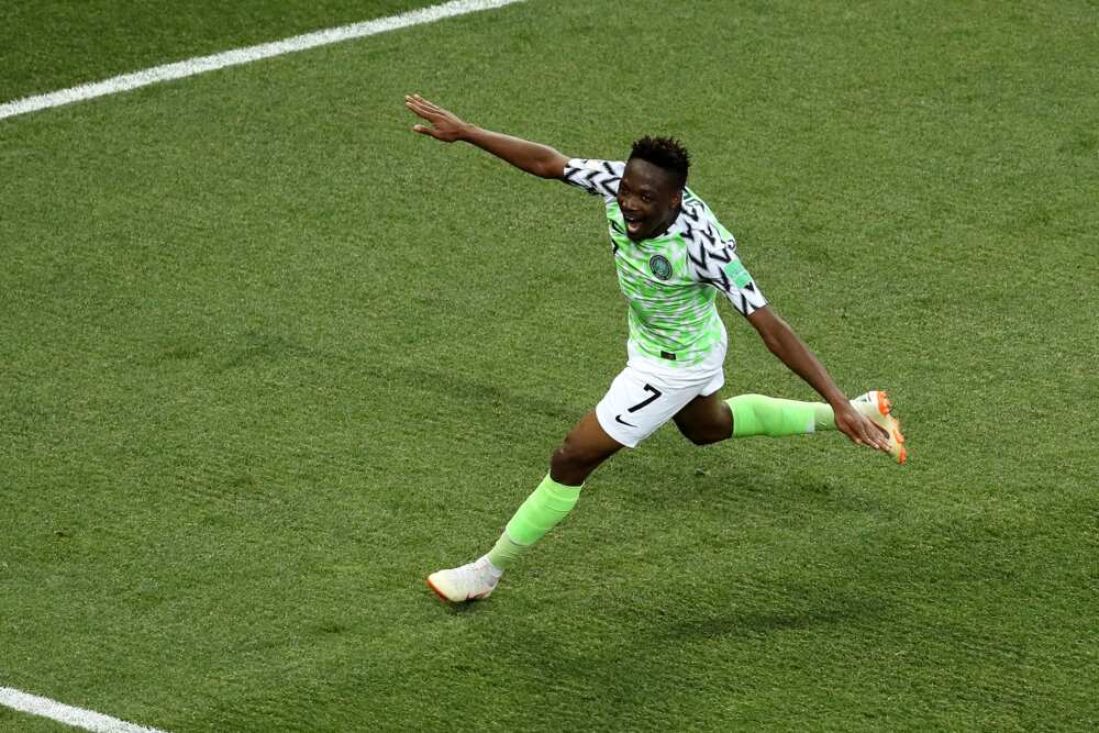 Ahmed Musa in action for the Super Eagles.