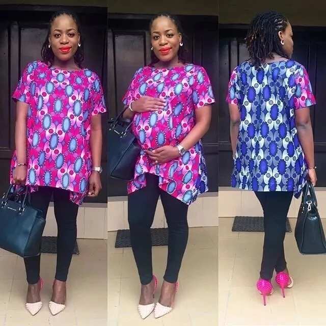 ankara top styles for pregnant ladies