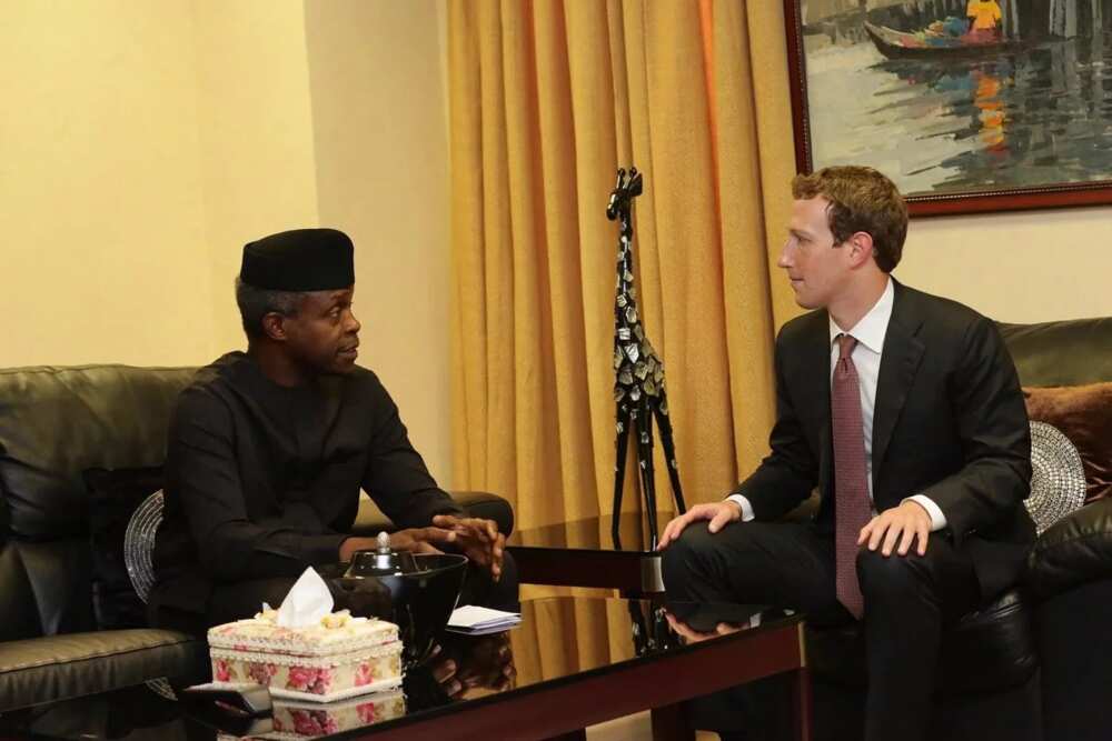 BREAKING: Buhari in closed door meeting with Mark Zuckerberg (Photo)