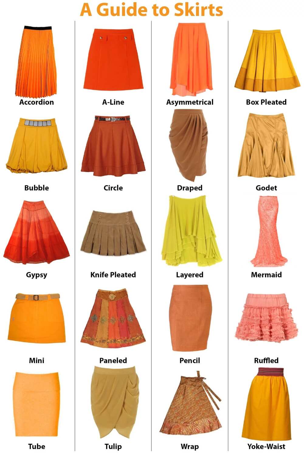 17 cool types of skirts