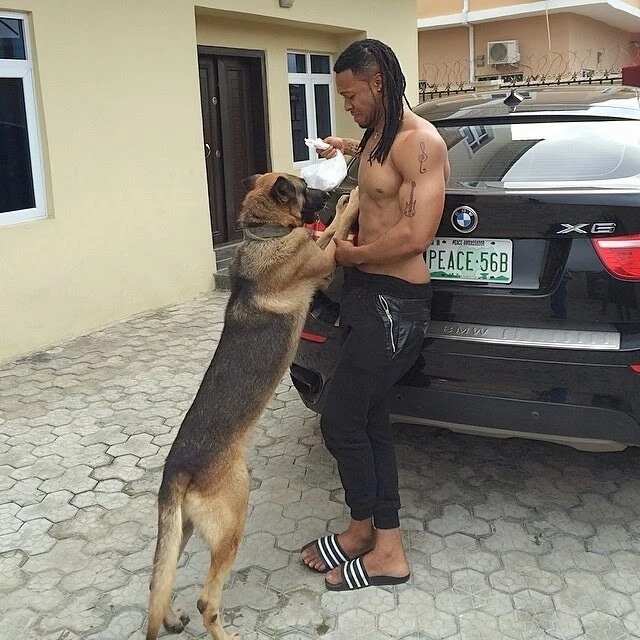 Flavour Nabania and his car