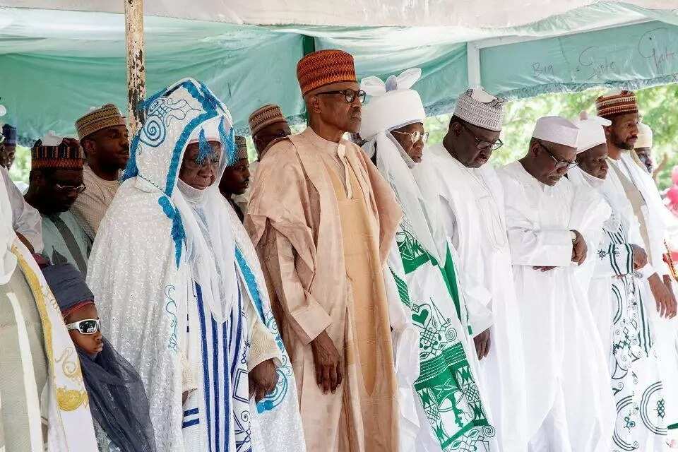 Buhari observes Eid El Kabir prayers in Daura