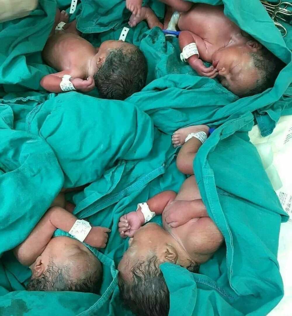 Another lucky African woman gives birth to quadruplets (photo)