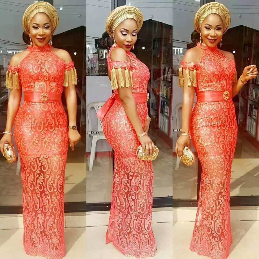 Aso Ebi with French lace style