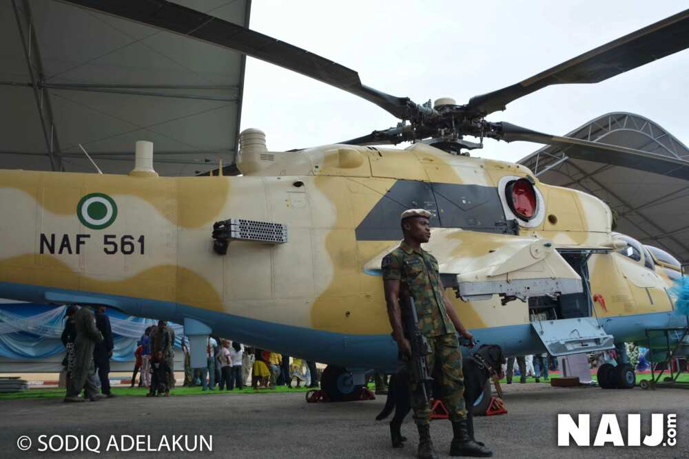 NAF unveiled two Mi-35M helicopter gunships in Kaduna