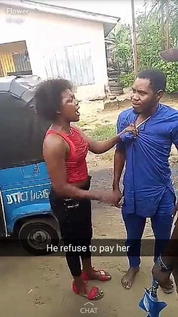 Young man embarrassed in public for refusing to pay ashawo
